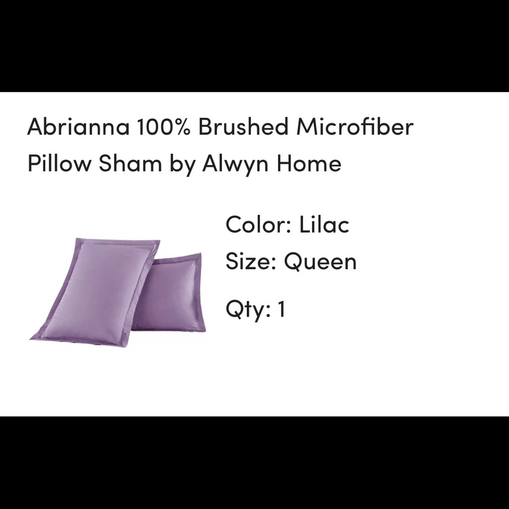 Alwyn Home lilac pillow shams